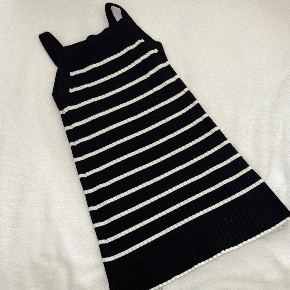 H&M Black and White Striped Kids Dress